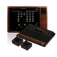 Atari 2600 Woodgrain mit Röhrenbildschirm