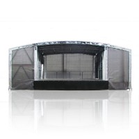 Vermietung von Anhängerbühne Trailerbühne – 8 x 6 m inkl. Aufbau